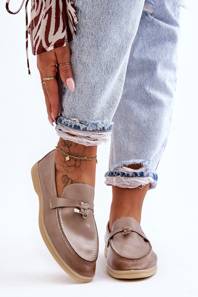 Mocassins classiques pour femmes gris Cortez