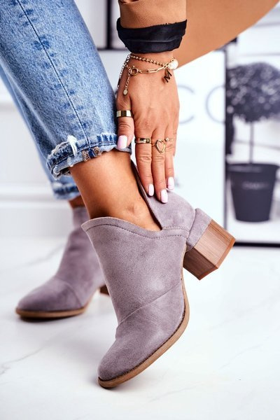 Cizme pentru femei pe High Hee Trimite Grey Meliori