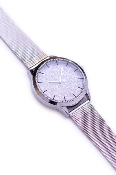 Damen Silber Michael John Crux Rosa Brokat Uhr