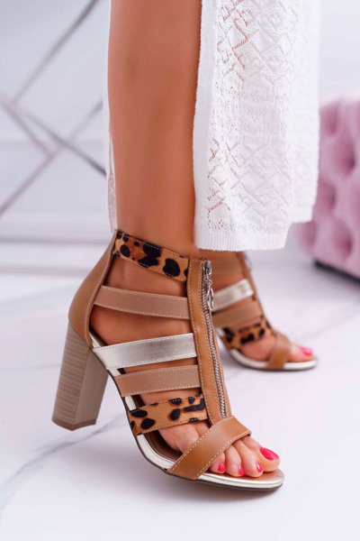 Sandales à talons aiguilles élégantes à fermeture éclair pour femmes Rahel