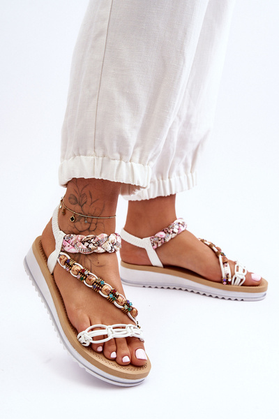 Comfortable Women's Wedge Sandals White Jodie
