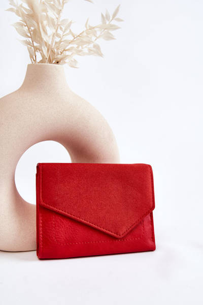 Women's Small Wallet With A Magnet Red Zaya