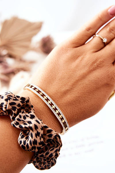 Bracelet Acier avec Zircons Or Allia