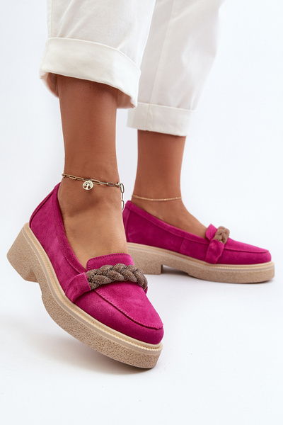 Zazoo 3429/W Mocasini din piele Fuchsia