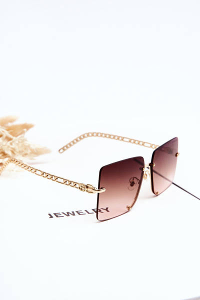 Lunettes de soleil carrées Prius V508 Or & Marron