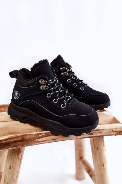 Cizme calde pentru copii Trappers Black Otto