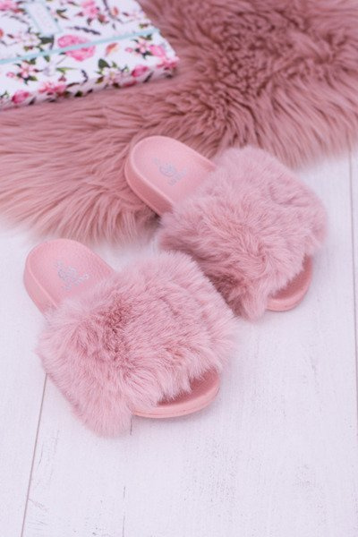 Lu Boo Children's Pink Flip Flip Flops Fur XXL Poli