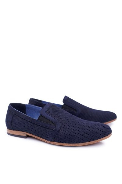 Men's Bednarek Munero Navy Slide-on Moccasins