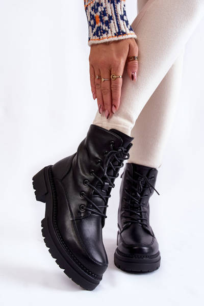 Cizme calde din piele la.fi 250009b-qn negru