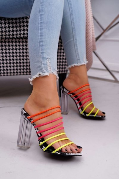 Tongs à enfiler Stiletto pour femmes multicolores Dubaï