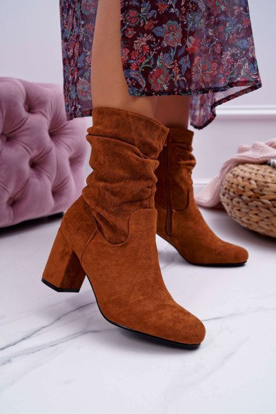 Bottes Stiletto Femme Camel Daim Endless