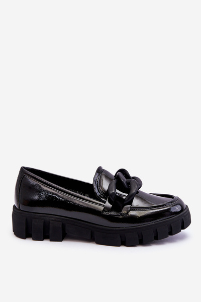 Plateau-Loafer aus Lackiertleder für Damen Schwarz Bennett