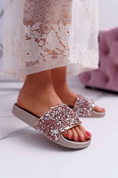 Flip Flip Flops Glamour din aur roz