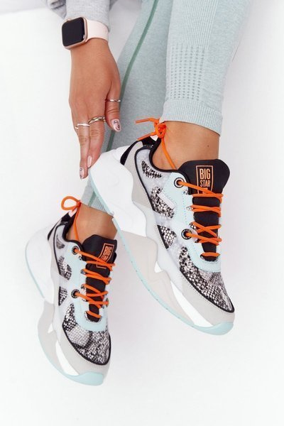Sneakers memory spumă Big Star HH274324 Grey-Green