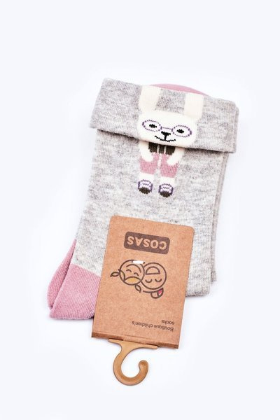 Children's Cotton Socks With A Rabbit COSAS Grey