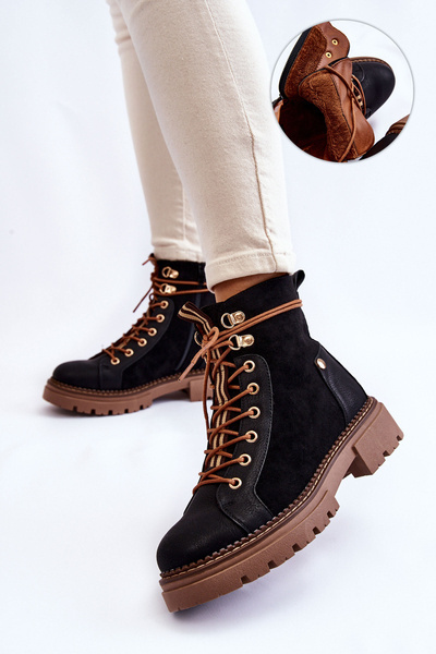 Black Suede Trapper Boots Alette