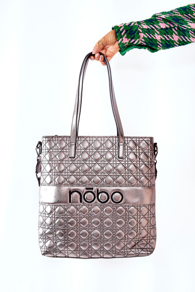 NOBO L0820 Silberne Shopper Handtasche