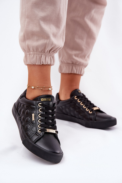 Baskets Femme En Cuir Écologique Big Star RR274323 Noires