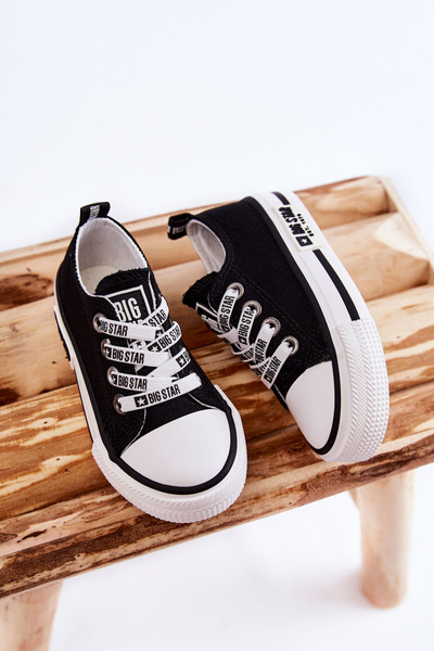 Adidași de pânză pentru copii Big Star KK374069 Negru