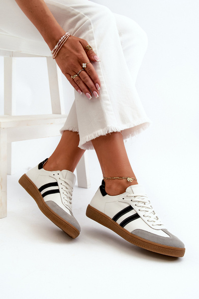 Zazoo N1068 Leder Niedrige Damen Sneakers Weiß