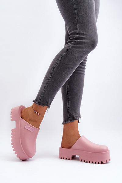 Claquettes à semelle épaisse pour femmes Big Star NN274020 Rose