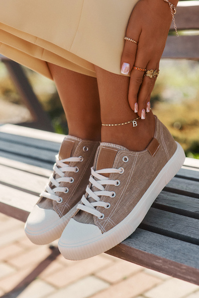 Adidași Din Material Femei Big Star RR274795 Bej