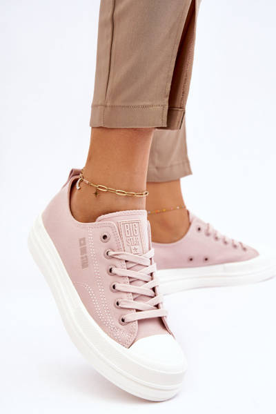Baskets basses à lacets Big Star LL274970 Nude