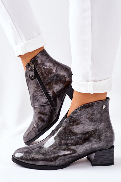 Bottes Isolées en Cuir Maciejka 04777-13 Gris