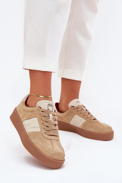 Sneakers Din Suede Femei Daniel Lopez Just Dare SS2D4022 Bej