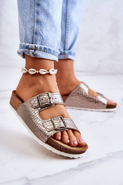 Chaussons Femme Slip On Inblu NM000027 Argent