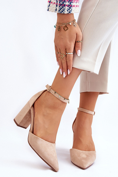 Escarpins à Talons en Daim Beige Lexie