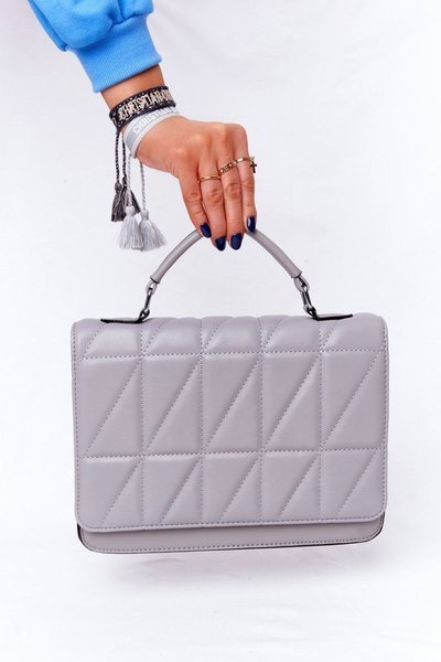 Sac Besace Matelassé Femme Monaco Gris