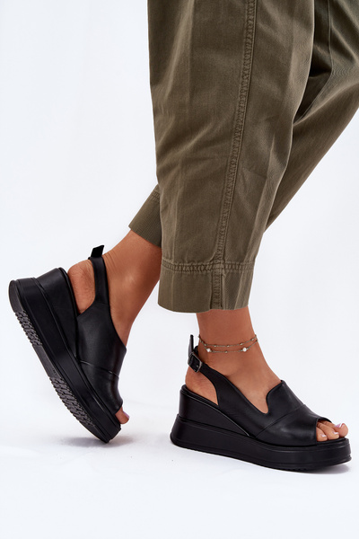 Sandales À Talon En Cuir Femme Artiker 52C0484 Noires