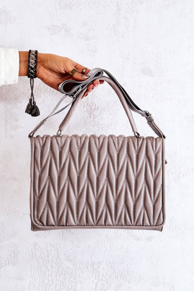 Gesteppte Brieftasche Grau Roselyn