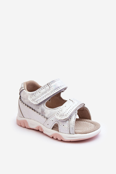 Sandales confortables enfant avec velcro blanc Alaska
