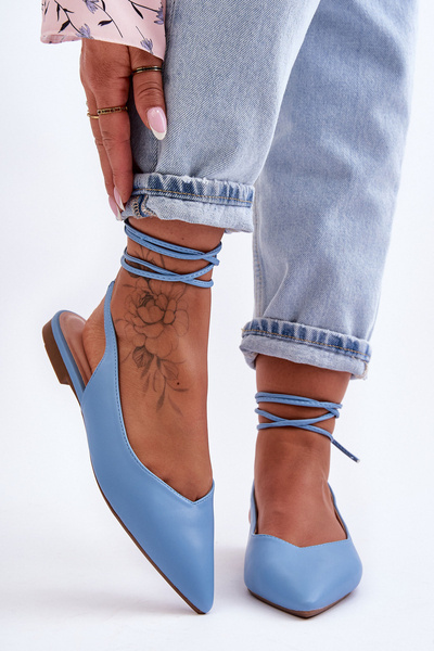 Ballerines à lacets pour femmes bleu Lilly Ann
