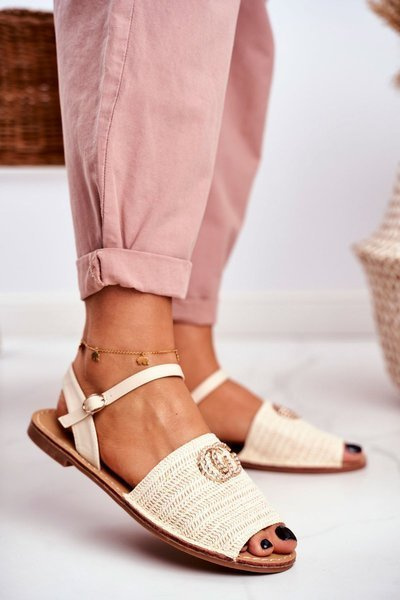 Beige Women's Sandals Lu Boo Plaited Felicia