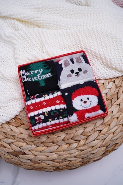 Chaussettes parfumées femme lot de 4 paires Noël COSAS A5