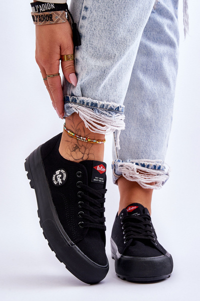 Baskets basses à plateforme pour femmes Lee Cooper LCW-23-44-1652L Noir