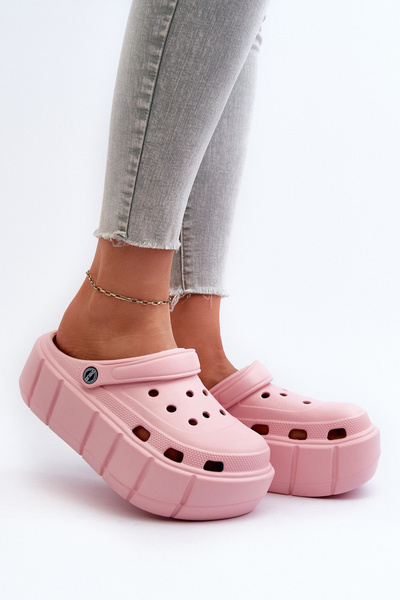 Tongs Plateforme Mousse Femme Rose Itubia