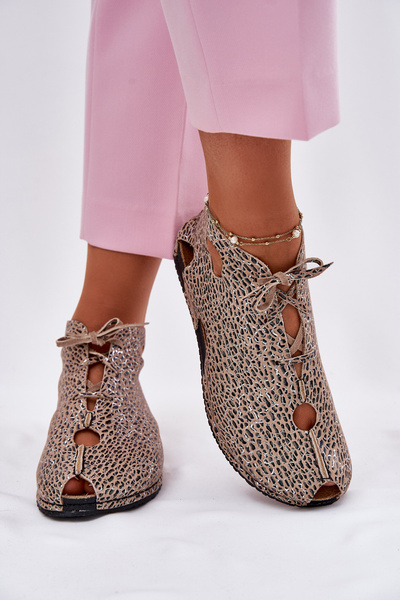 Bottines en Cuir à Motif Maciejka 03426-49 Panthère