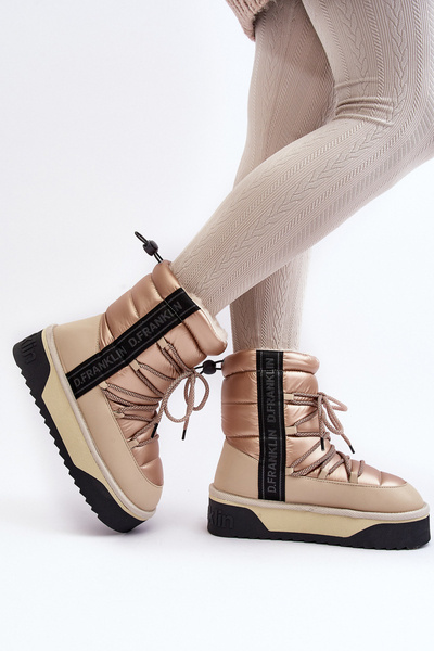 Damen-Schneestiefel mit dicker Sohle Vegan DFranklin DFSH371006 Beige