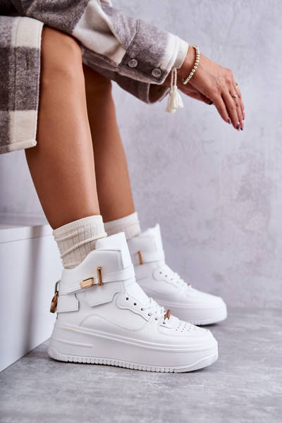 Warme hohe Sportschuhe für Damen Weiße Lexa