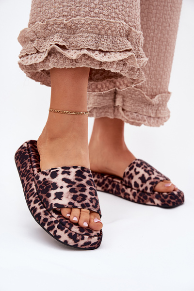 Damen Plattform Sandalen Leopard Dovasse