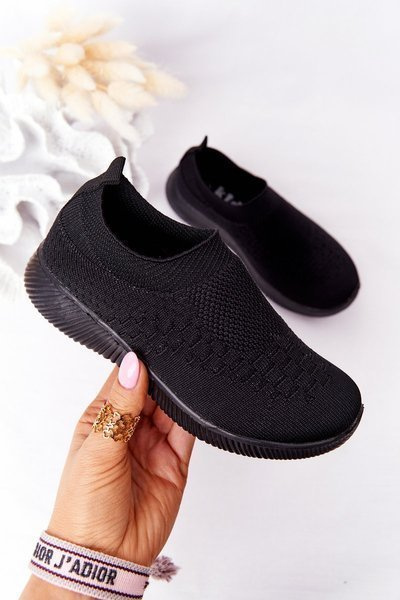 Baskets Slip-On Enfant Noir School Trip