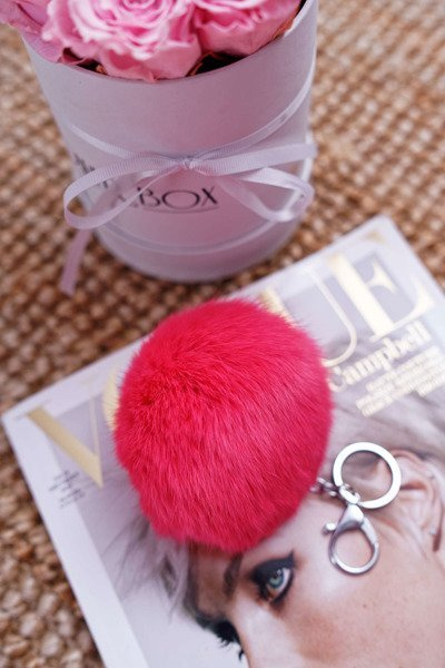 Großer rosa Schlüsselanhänger für die Handtasche