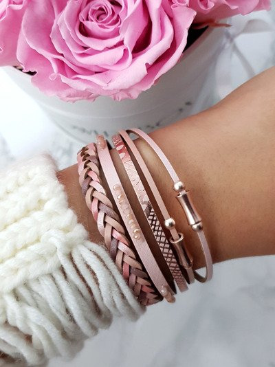 Bracelet Femme Row Wide Rose Michiko