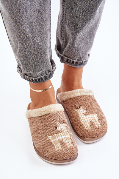 Women's Slippers With Reindeer Inblu CT000034 Beige