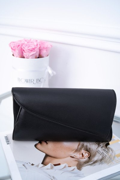 Schwarz lackierte Damen-Clutch-Tasche