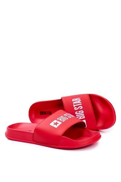 Herren Big Star Rubber Flip Flops Rot Eco Leder GG174932